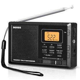 Benss Radio Portable Digitale AM FM SW Radio de Poche Mini Personnel Transistor Radio avec Haut-Parleur Affichage LED Réveil