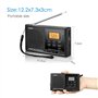 Benss Radio Portable Digitale AM FM SW Radio de Poche Mini Personnel Transistor Radio avec Haut-Parleur Affichage LED Réveil, Ex