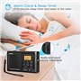 Benss Radio Portable Digitale AM FM SW Radio de Poche Mini Personnel Transistor Radio avec Haut-Parleur Affichage LED Réveil, Ex