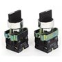 sourcingmap 2 pcs 2 NO Dpst On-Off 3 positions Maintenu Sélecteur rotatif commutateur 600 V 10 A