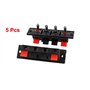 sourcingmap 5pcs 4 Voies Poussoir Serrure Connecteur Haut-Parleur Stéréo Barrette De Raccordement Bloc