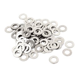 sourcingmap M5x10mmx0.5mm Rondelle Plate en Acier Inoxydable Rond pour Vis à Boulon 100Pcs