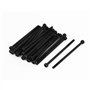 sourcing map 25pcs M3x65mm Vis à Tête Cylindrique à Six Pans Creux Tête Hexagonale Boulon Demi Filetage en Acier Allié 12.9 Noir