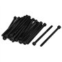 sourcing map 25pcs M4x60mm Vis à Tête Cylindrique à Six Pans Creux Tête Hexagonale Boulon Demi Filetage en Acier Allié 12.9 Noir