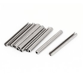 sourcingmap Goupille à Ressort Fendue M4 x 40 mm en acier inoxydable 304 Rouleau Cheville broche 10pcs