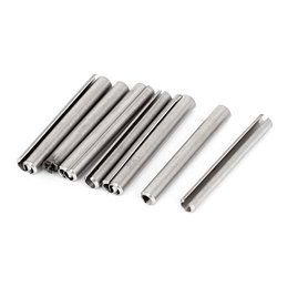 sourcingmap Goupille à Ressort Fendue M4 x 35 mm en acier inoxydable Rouleau Cheville broches localisation Elements 10pcs