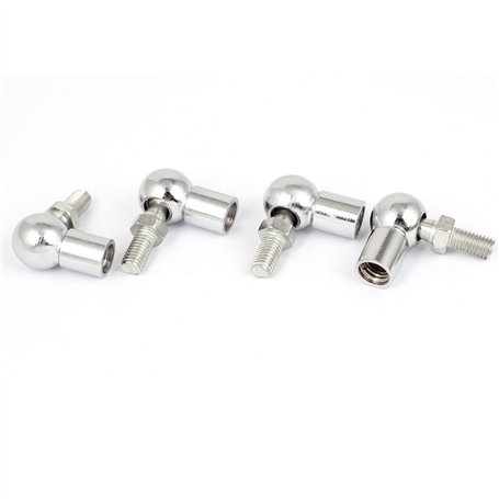 sourcing map Tige Extrémité Roulement à Billes avec Goujon Main Droite Femelle Filetage M10x1.5mm et Main Droite Mâle Filetage M