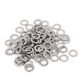 sourcing map M6x10mmx1mm Rondelle Plate en Acier Inoxydable Rond pour Vis à Boulon 100Pcs