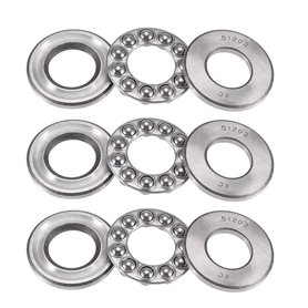 sourcing map 51203 Roulement à billes en acier au carbone 35x17x12mm 3pcs
