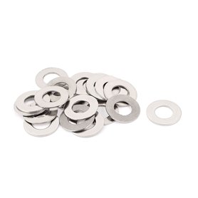 sourcing map 20Pcs Rondelle Plate Acier Inoxydable 304 M12 Mince Rondelles Plates Ton Argenté
