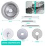 Swetfela Serpillière et Seau Essoreur, Balai Microfibre Rotatif 360° Serpillere Seau et Serpillière, Serpillière pour Nettoyage 