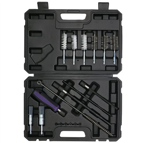 CHANG QI Kit Nettoyage Injecteur pour siège d'injecteur et Arbre d'injecteur 19 pièces