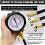 CHGJ 0-140PSI Testeur de pression de pompe d'injection, testeur de pression de carburant, kit universel de testeur de pression, 