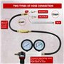 CHGJ Testeur de perte de pression du moteur, double calibre - Outil de diagnostic pour vérification de la pression du taux de fu