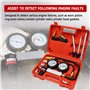 CHGJ Testeur de perte de pression du moteur, double calibre - Outil de diagnostic pour vérification de la pression du taux de fu