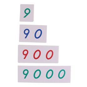 Générique Montessori Mathematics 1-9000 Nombre De Cartes Papier pour Le Calcul