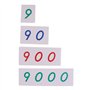 Générique Montessori Mathematics 1-9000 Nombre De Cartes Papier pour Le Calcul