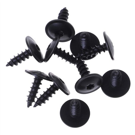 Cuigu 10 Pièces Couvert de Moteur Protection Anti-éclaboussures Passage de Roue Vis Clips 5x16mm