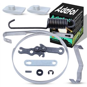 Adefol Bande de frein réparation Kit Pour Stihl MS250 MS230 MS210 025 023 021 Tronçonneuse Ressort plat Bande de pare-chocs de g