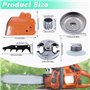 Couvercle d'embrayage avec Pignon pour Husqvarna 445 450, ADEFOL Couvercle + Embrayage + Cloche Embrayage + Vis sans fin + Roule