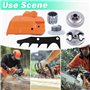 Couvercle d'embrayage avec Pignon pour Husqvarna 445 450, ADEFOL Couvercle + Embrayage + Cloche Embrayage + Vis sans fin + Roule