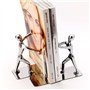 Kioneer Serre-Livres En Acier Inoxydable Robuste Et Antidérapant, Kung Fu Man Serre-Livres Humanoïdes Pour La Maison, Le Bureau,