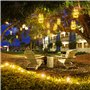 Lumières solaires pour pots Mason, PChero 4 pièces Couvercles de pots Mason avec guirlandes lumineuses à 20 LED pour décorations