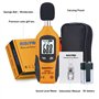 OKEPS Mètre du Niveau sonore, Risepro® Digital Audio Decibel Mètre Bruit Mesurer Appareil Double testeur de gammes 40dba-130dba 