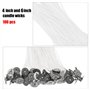 Kit de Fabrication de Bougies - 100 Mèches Pré-Cirées, 100 Autocollants Double Face et 1 Support de Mèche pour DIY (10 cm et 15 