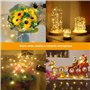 ZWOOS Guirlande Lumineuse à Piles, 1M 10 LED Mini Guirlande LED Fil de Cuivre Fairy Lights Girlande Lumière, pour Décoration Noë