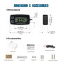 Jauge de température du moteur LCD numérique Runleader, alerte de surchauffe, rétroéclairage vert, batterie remplaçable pour mot