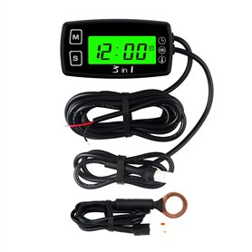 Runleader Jauge de température du moteur LCD numérique Voltmètre