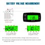 Runleader Jauge de température du moteur LCD numérique Voltmètre, rappel d'alerte programmable, affichage de l'horloge, sélectio