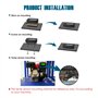 Runleader Jauge de température du moteur LCD numérique Voltmètre, rappel d'alerte programmable, affichage de l'horloge, sélectio