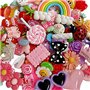 Chenkou Craft Assortiment de 50 boutons en résine à dos lisse pour scrapbooking