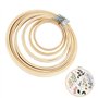 6 Pcs Tambours à Broder, ELEPRUC Bambou Tambour Broderie, Cercle de Broderie, Réglable Cercle a Broder, Tambour Broderie pour Ar