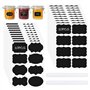 160PCS Etiquettes Autocollantes Bocaux avec 2 Stylos