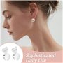 8 Paires Fermoir Boucles d'Oreilles, Support Boucle d'Oreille, ELEPRUC Rehausseur Attaches Backs d'Oreille SéCurisés Pour Les Bo
