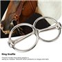Mors à Cheval, 125 Mm Acier Inoxydable Double Anneau Ovale Mors pour Cheval