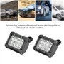 Lampe de travail à DEL Suuonee, 1 paire 10V-48V 4inch 4-rangée 36W Barre de lumière universelle pour feux de route pour chariots