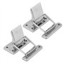 Hyuduo 2Pcs Moraillon de Porte, Loquet du Moraillon, Fermeture à Levier Loquet à Ressort en Acier Inoxydable pour Coffret, Boîte