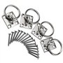 BIYM 4pcs 5mm Acier INOX Marine spuare Pad Oeil Plaque Agrafe Anneau Crochet titulair