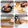 WANGCL Lot de 4 grattoirs à casseroles en nylon et fonte - Multifonctionnel - Grattoir en grès pour cuisine et maison