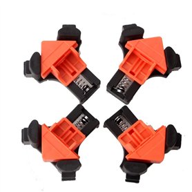 Lot de 4 Presses d'angles de 90 Degrés Serre Joint Menuisier Menuiserie Outillage pour Perçage et Fabrication d'armoires