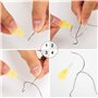 WANGCL Ensemble de 85 Pinces pour Extensions de Cheveux avec 50 Pinces à Pression en Forme de U, 10 Aiguilles incurvées, 20 épin