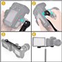 WANGCL Double support de flash pour double trépied 6,35 mm double support de caméra barre d'extension de flash 20,3 cm double su