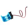 Dissipateur de chaleur de moteur RC bleu ciel avec ventilateur de refroidissement pour moteur sans balais 540 550 3650 3660 pour