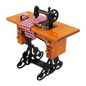 WANGCL Mini machine à coudre vintage 1/12 pour maison de poupée