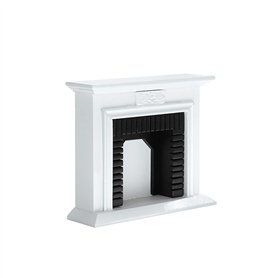 WANGCL maison de poupées cheminée blanche Mini cheminée 1/12 accessoires de maison de poupée meubles de maison de poupées en boi