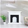 WANGCL maison de poupées cheminée blanche Mini cheminée 1/12 accessoires de maison de poupée meubles de maison de poupées en boi